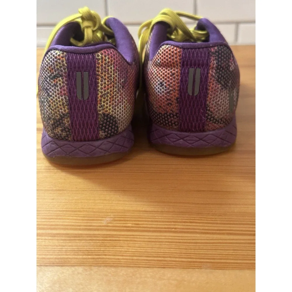 NOBULL Low Top Athletic Training Sneakers Lace Up Purple Multicolor Yellow